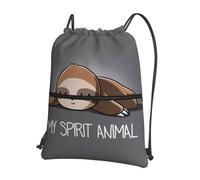 YYHWHJDE my sprirt animal Prints Drawstring Zipper Backpack - Lightweight Water-Resistant Gym Bag for Travel, Yoga, and Everyday Adventures