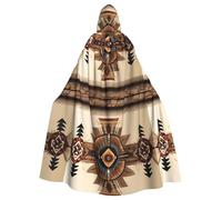 YYHWHJDE Native American Painting Prints Halloween Adult Hooded Cape Men'S And Women'S Clothing Mantle Role-Playing