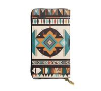 YYHWHJDE Native American Patterns Picture Quality Leather Long Clutch Wallet Designed for Fashion Girls and Women Stylish 7.48 x 4.13 in