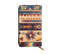YYHWHJDE Native American Patterns Printing Quality Leather Long Clutch Wallet Designed for Fashion Girls and Women Stylish 7.48 x 4.13 in