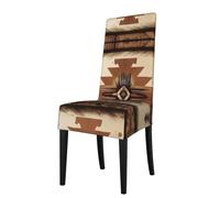 YYHWHJDE Native American Patterns Prints Dining Chair Throw Covers - Stretchy & Wrinkle-Resistant Seat Layers for Most Standard Chairs - Quick Refresh & Protect Your Furniture