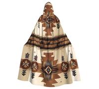 YYHWHJDE Native American Patterns Prints Halloween Adult Hooded Cape Men'S And Women'S Clothing Mantle Role-Playing