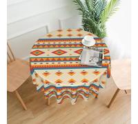 YYHWHJDE Native American Prints Round Decorative Tablecloth 60in - Elevate Your Dining Experience with This Stunning Table Throw for Parties & Everyday Use