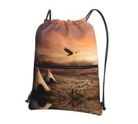 YYHWHJDE Native American Tribes Prints Drawstring Backpack - Lightweight, Waterproof Sport Throw Cover for Gym, Travel & Everyday Essentials