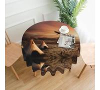 YYHWHJDE Native American Tribes Prints Round Decorative Tablecloth 60in - Elevate Your Dining Experience with This Stunning Table Throw for Parties & Everyday Use