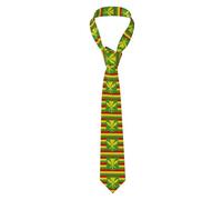 YYHWHJDE Native Hawaiian Flag Pattern Men's tie classic style suit cravat suitable for holidays and work