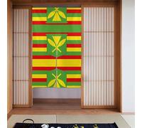 YYHWHJDE Native Hawaiian Flag Prints Door curtain partition splicing privacy protection suitable for kitchen, bathroom, room 34x56in