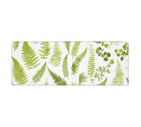 YYHWHJDE Natural Plant Silhouette Fern Leaf Picture Extra Large Mouse Pad, Computer Office Anti Slip Gaming Keyboard Thickened Version 12x31.5in