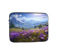 YYHWHJDE Nature Purple Flowers Meadow Mountain Scenic Prints Protective Shockproof Portable Laptop Sleeve Case 10 inch for Men and Women Business Travel, and Office Daily Use