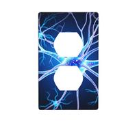 YYHWHJDE Neuron Extensions Picture Double Socket Wall Panel Electrical Socket Cover Plate is Shatter Resistant and Durable 4.5x2.76in
