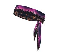 YYHWHJDE New York Night Sky Prints Sports Double-Sided Headscarf for Women and Men Adjustable for All Head Circumferences