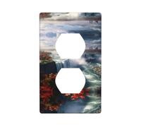 YYHWHJDE Niagara Falls Pattern Double Socket Wall Panel Decorative is Durable and Suitable for Socket Light Switch Accessories 4.5x2.76in