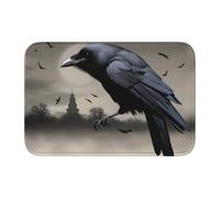YYHWHJDE Night Crow Picture Anti Slip and Thickened Floor mat Suitable for bathrooms, bedrooms, Washable Carpet Floor mats 16X24 in