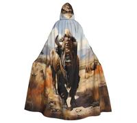 YYHWHJDE North American bison herd Printing Halloween Adult Hooded Cloak for Parties and Costume Events