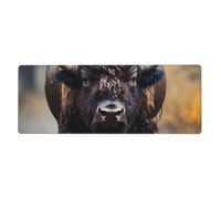 YYHWHJDE North American Bison Picture Extra Large Mouse Pad, Computer Office Anti Slip Gaming Keyboard Thickened Version 12x31.5in