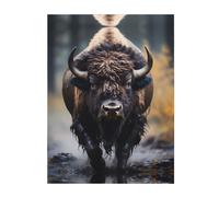 YYHWHJDE North American Bison Picture Super Soft Blanket 60"x50" Throw Lightweight Warm Durable Suitable for Bed Sofa