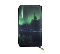 YYHWHJDE Northern Lights Picture Quality Leather Long Clutch Wallet Designed for Fashion Girls and Women Stylish 7.48 x 4.13 in