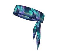 YYHWHJDE Northern Lights Polar Bear Prints Sports Double-Sided Headscarf Quick Drying, Moisture Wicking for Women, Girls, and Men