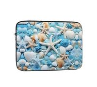YYHWHJDE Ocean Sea Beach Seashells Starfish Blue Prints Protective Shockproof Portable Laptop Sleeve Case 10 inch for Men and Women Business Travel, and Office Daily Use