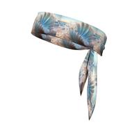 YYHWHJDE Ocean Sea Wave Seashell Pattern Sports headscarf, sweat absorbing and breathable, motion headband, double-sided kerchief