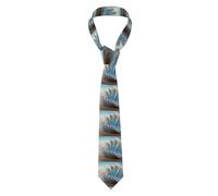 YYHWHJDE Ocean Sea Wave Seashell Prints Men's tie classic style suit cravat suitable for holidays and work
