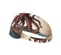 YYHWHJDE Octopus and Boat Picture Sports Headband for Women Sweat Proof Bandeau Summer Elastic Band