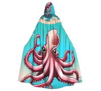 YYHWHJDE Octopus's Joy Picture Halloween Adult Hooded Cloak for Role-Playing, Costumes, and Theme Parties