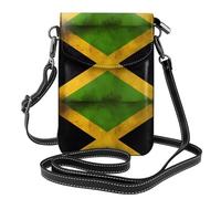 YYHWHJDE Old Jamaican Flag Genuine Leather Crossbody Phone Bag