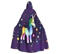 YYHWHJDE One-horse star Prints Adult Hooded Cloak is a super large, comfortable, and durable Halloween hooded poncho