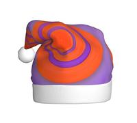 YYHWHJDE Orange circle centre Pattern Christmas Hat for Adult Soft and Fluffy, Ideal for Long-Term Use