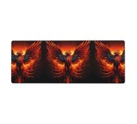 YYHWHJDE Orange Red Phoenix Extra Large Rubber Desk Mat 12x31.5in