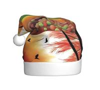 YYHWHJDE Orchard in Autumn Pattern Christmas Hat for Adult quality festive accessory crafted soft, lightweight