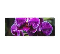 YYHWHJDE Orchid Flower Pattern Extra Large Mouse Pad, Computer Office Anti Slip Gaming Keyboard Thickened Version 12x31.5in