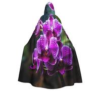 YYHWHJDE Orchid Flower Prints Halloween Adult Hooded Cloak for Parties and Costumes