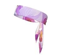 YYHWHJDE orchid Prints Sports Double-Sided Headscarf for Women and Men Adjustable for All Head Circumferences
