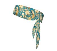 YYHWHJDE oriental peacock on flower tree Prints Sports Double-Sided Headscarf Quick Drying, Moisture Wicking for Women, Girls, and Men