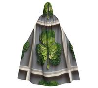 YYHWHJDE Origami Clover Pattern Halloween Adult Hooded Cape Cloak - Super Large Hooded Cloak No Zipper