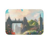 YYHWHJDE Outside The Castle Gate Picture Crystal Velvet Lock Edge Floor mat, Bedroom Carpet, Parlor, Dormitory Home Decoration