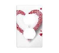 YYHWHJDE Overflowing Love Picture Double Socket Wall Panel Decorative is Durable and Suitable for Socket Light Switch Accessories 4.5x2.76in