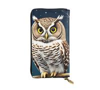 YYHWHJDE Owl at Night Picture Quality Leather Long Clutch Wallet Designed for Fashion Girls and Women Stylish 7.48 x 4.13 in