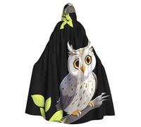 YYHWHJDE Owl Chirping On A Willow Branch Prints Halloween Adult Hooded Cape Men'S And Women'S Clothing Mantle Role-Playing