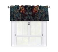 YYHWHJDE Owl in The Forest Prints Kitchen Tier Curtains 54x18 - Peach Skin Window Layers for Soft Light & Easy Style