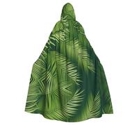 YYHWHJDE Palm Tree Green Leaves Prints Halloween Adult Hooded Cloak for Parties and Costumes