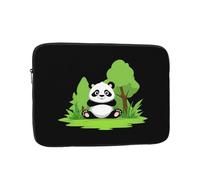 YYHWHJDE Panda in Green Manor Prints Protective Shockproof Portable Laptop Sleeve Case 12 inch for Men and Women Business Travel, and Office Daily Use