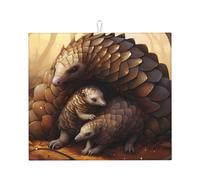 YYHWHJDE Pangolin Parenting Print Printed Kitchen Absorbent pad, Super Absorbent Microfiber, Oversized Anti Slip