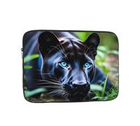 YYHWHJDE Panther with Blue Eyes Prints Protective Shockproof Portable Laptop Sleeve Case 17 inch for Men and Women Business Travel, and Office Daily Use