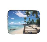 YYHWHJDE Paradise Beach Palm Trees Pattern Shockproof Portable Laptop 17 inch Sleeve Bag for Men and Women - Ideal for Business Travel, School, and Daily Use