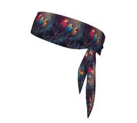 YYHWHJDE Parrots in the rainforest Prints Sports Double-Sided Headscarf for Women and Men Adjustable for All Head Circumferences
