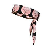 YYHWHJDE Peach Blossom Crystal Ball Prints Sports Double-Sided Headscarf for Women and Men Adjustable for All Head Circumferences