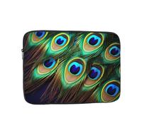YYHWHJDE Peacock Feathers Printing Portable Laptop Sleeve Case 10 inch Shockproof Bag for Men and Women Business Travel, and Office Daily Use